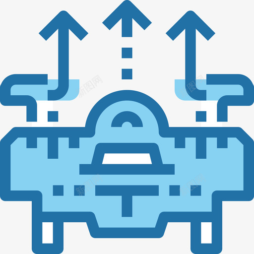 无人机无人机技术4蓝色图标svg_新图网 https://ixintu.com 无人机 无人机技术4 蓝色