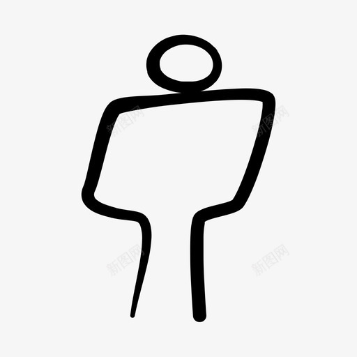 男士卫生间手绘线图标svg_新图网 https://ixintu.com 卫生间 手绘线 男士