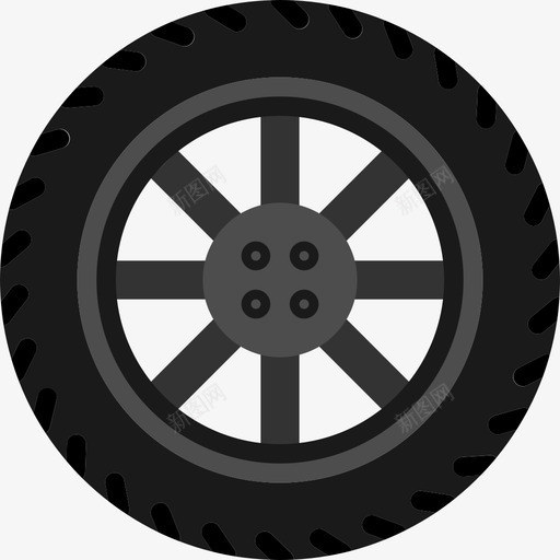 轮胎汽车修理5漏气图标svg_新图网 https://ixintu.com 汽车修理5 漏气 轮胎