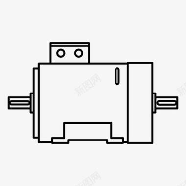 电动机发电机电力图标图标