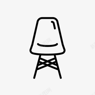 椅子家具斯堪的纳维亚图标图标