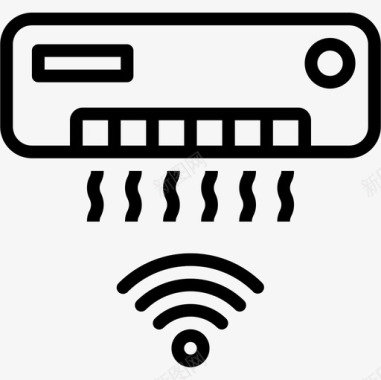 空调智能技术5线性图标图标