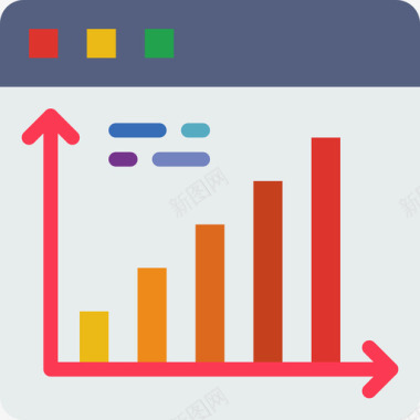 浏览器商务和金融84扁平图标图标