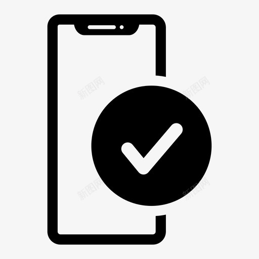 智能手机手机支票图标svg_新图网 https://ixintu.com 手机 支票 智能手机