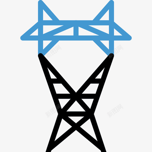线性生态92电塔图标svg_新图网 https://ixintu.com 92电塔 线性生态