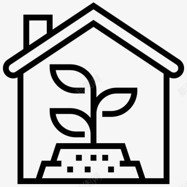 绿色家园生态住宅图标图标