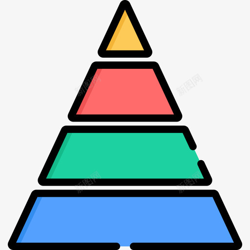 金字塔心理学12线性颜色图标svg_新图网 https://ixintu.com 心理学12 线性颜色 金字塔
