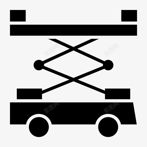 升降机汽车运输图标svg_新图网 https://ixintu.com 升降机 汽车 车辆 运输