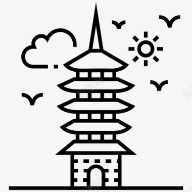 大阪大厦建筑地标图标图标