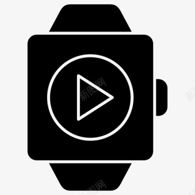 smartwatch媒体播放器媒体播放器smartwatch音乐应用程序图标图标