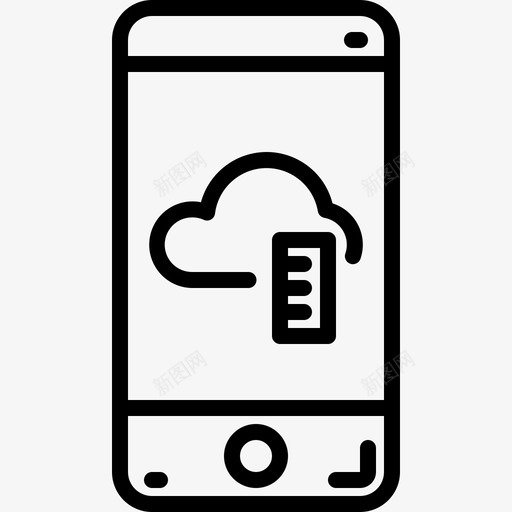 智能手机移动7线性图标svg_新图网 https://ixintu.com 智能手机 移动7 线性
