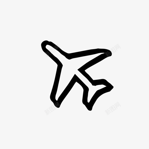 飞机航空登机图标svg_新图网 https://ixintu.com 刷式100 旅行 登机 航空 运输 飞机