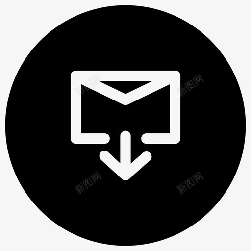 邮件收件箱信封ui按钮图标svg_新图网 https://ixintu.com ui按钮 信封 邮件收件箱