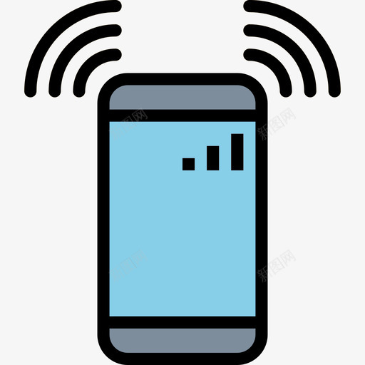 智能手机手机和电话线颜色图标svg_新图网 https://ixintu.com 手机和电话 智能手机 线颜色