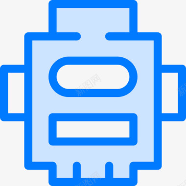 机器人人工智能30蓝色图标图标