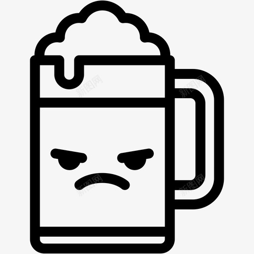 mad啤酒饮料图标svg_新图网 https://ixintu.com mad 啤酒 啤酒表情线 情绪 表情符号 饮料