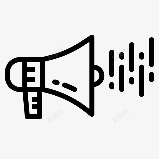扩音器播音员宣传图标svg_新图网 https://ixintu.com 会议大纲 喊话 宣传 扩音器 播音员