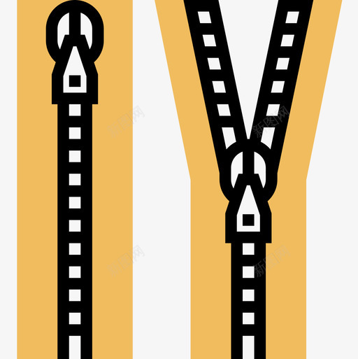 拉链缝纫设备4黄色阴影图标svg_新图网 https://ixintu.com 拉链 缝纫设备4 黄色阴影