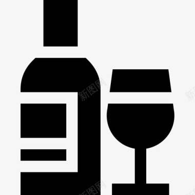 酒瓶葡萄酒4装满图标图标