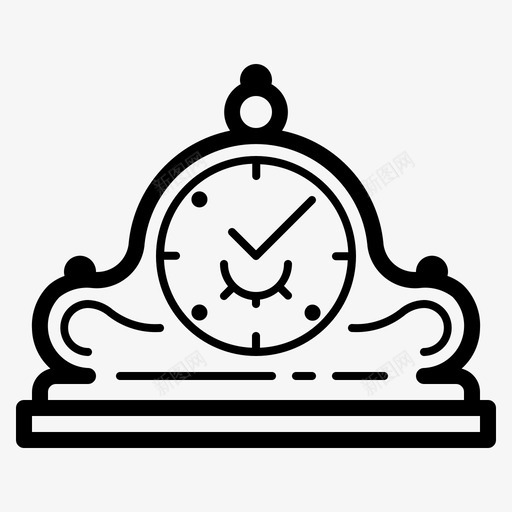 复古床头柜钟复古时间图标svg_新图网 https://ixintu.com 复古 复古床头柜钟 手表 时间 计时表