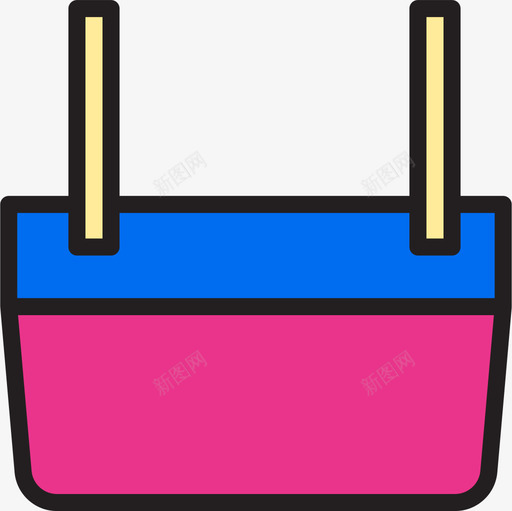 购物篮购物和电子商务5线性颜色图标svg_新图网 https://ixintu.com 线性颜色 购物和电子商务5 购物篮