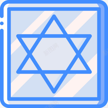 犹太教堂位置11蓝色图标图标