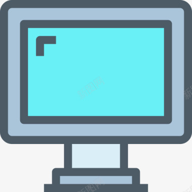计算机设备与技术3线颜色图标图标