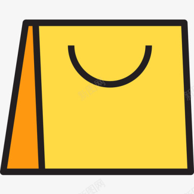 购物袋袋2线性颜色图标图标
