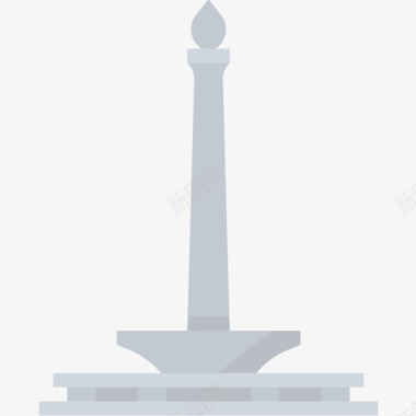 雅加达国家纪念碑地标24平坦图标图标