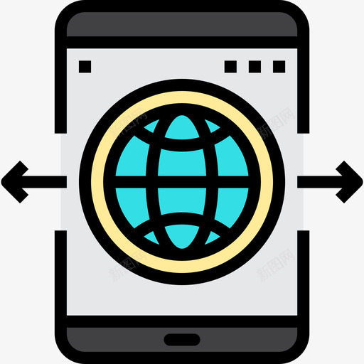 Gps平板电脑应用线性颜色图标svg_新图网 https://ixintu.com Gps 平板电脑应用 线性颜色
