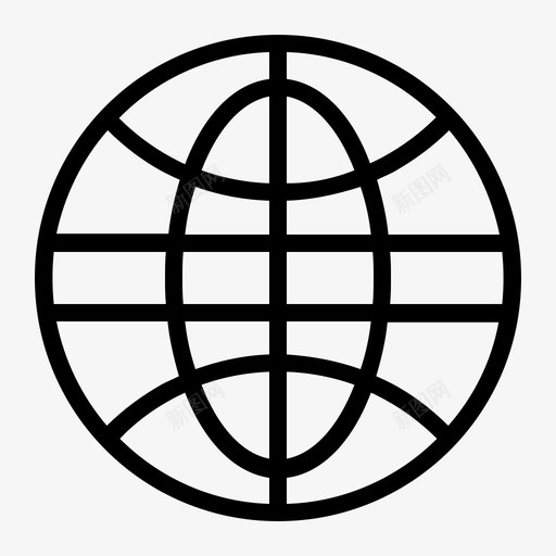 环球商务国际图标svg_新图网 https://ixintu.com 商务 商务和办公3 国际 地图 环球