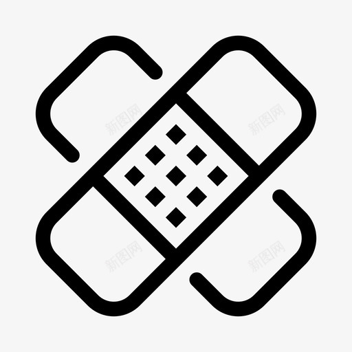 石膏粘合剂绷带图标svg_新图网 https://ixintu.com 石膏 粘合剂 绷带 胶带 补丁