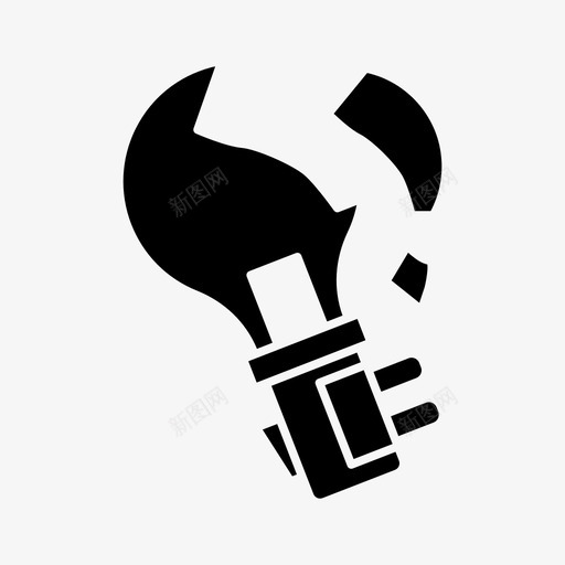 坏灯电器家用电器图标svg_新图网 https://ixintu.com 坏灯 家用电器 工具 电器