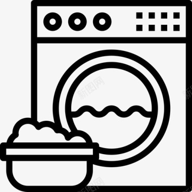 洗衣机家用电器7直列式图标图标