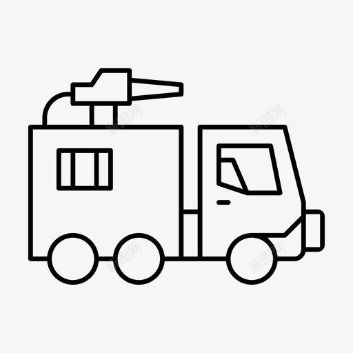 军用卡车汽车运输工具图标svg_新图网 https://ixintu.com 军用卡车 汽车 车辆线薄 运输工具