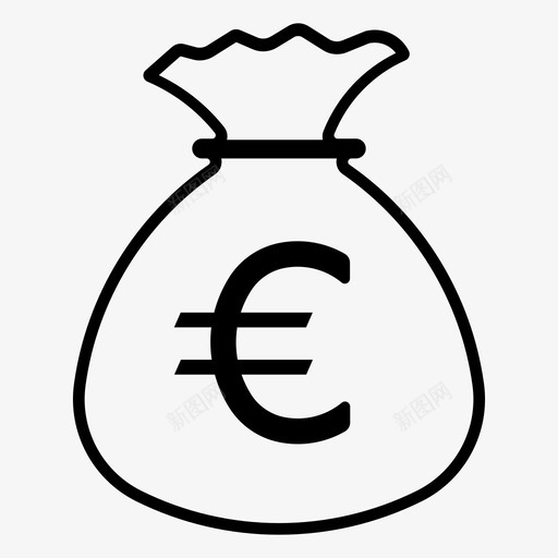欧元钱袋现金硬币图标svg_新图网 https://ixintu.com 欧元钱袋 现金 硬币 美元 货币