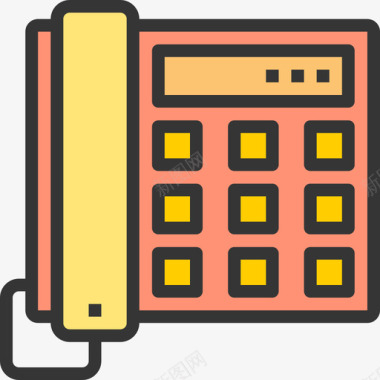 电话家用9线颜色图标图标