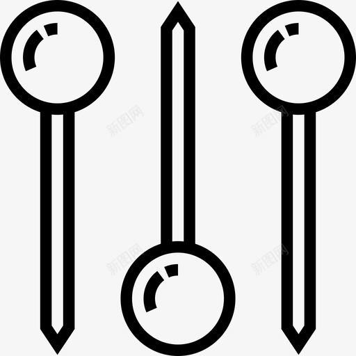 针缝纫设备3线状图标svg_新图网 https://ixintu.com 线状 缝纫设备3 针