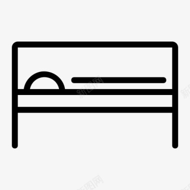 床垫卧室就寝时间图标图标