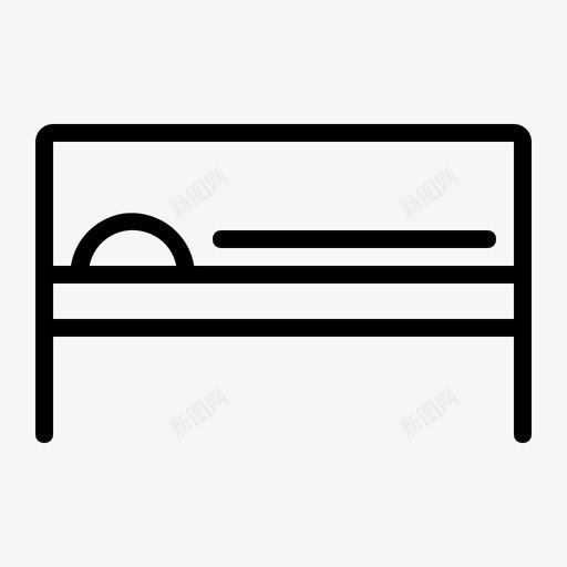 床垫卧室就寝时间图标svg_新图网 https://ixintu.com 卧室 就寝时间 床垫 放松 酒店 酒店和餐厅2