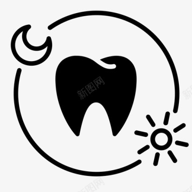 牙齿保护口腔卫生牙齿图标图标