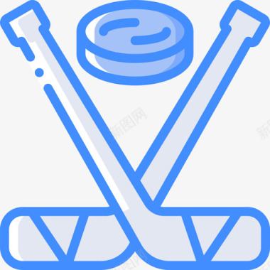 冰球运动和游戏5蓝色图标图标