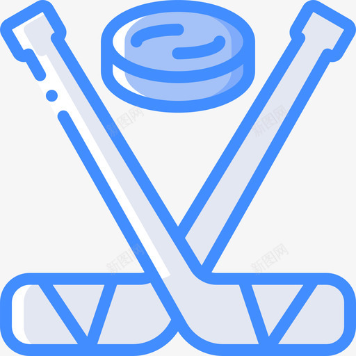 冰球运动和游戏5蓝色图标svg_新图网 https://ixintu.com 冰球 蓝色 运动和游戏5