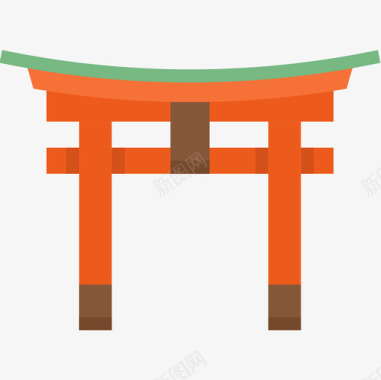 Itsukushima神社地标建筑24座平坦图标图标