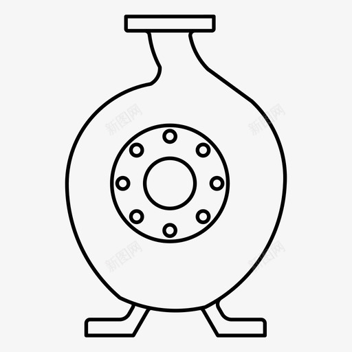 离心泵机械压力图标svg_新图网 https://ixintu.com 压力 旋转 机械 液压 离心泵