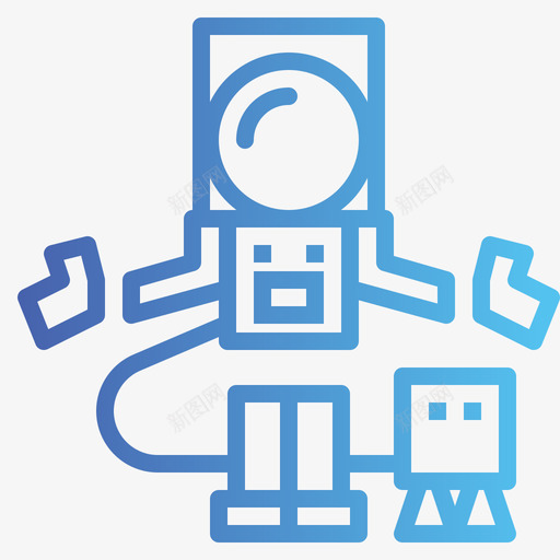 宇航员太空72梯度图标svg_新图网 https://ixintu.com 太空72 宇航员 梯度