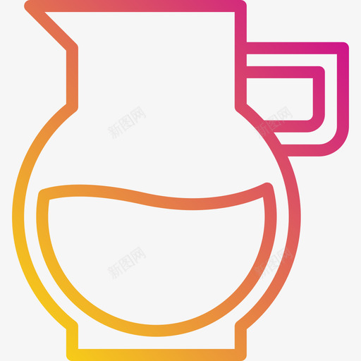 水罐咖啡34梯度图标svg_新图网 https://ixintu.com 咖啡34 梯度 水罐