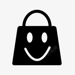 购物袋表情购物袋表情符号销售图标高清图片