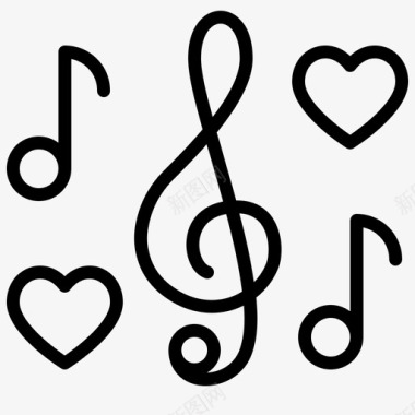 歌曲之爱约会音乐图标图标