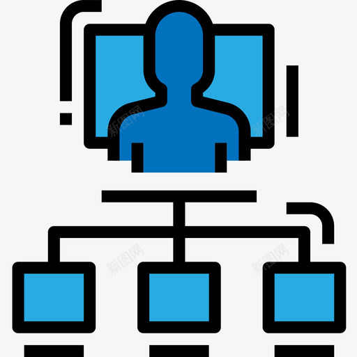 层级结构人力资源45线性色彩图标svg_新图网 https://ixintu.com 人力资源45 层级结构 线性色彩